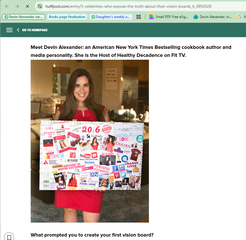 HuffPost Vision Board Feature: Devin Alexander